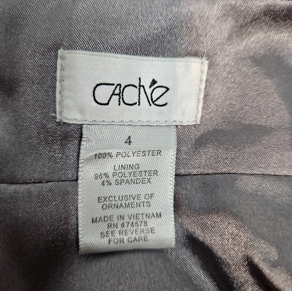 Cache Metallic Gold & Silver Sequin Mini Skirt Si… - image 8